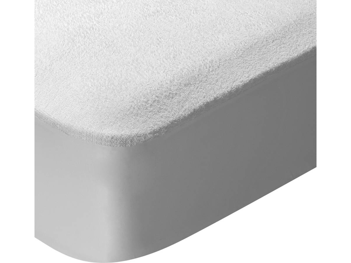 Protector de Colchón Cuna de Rizo Impermeable Transpirable (60X120Cm) Blanco
