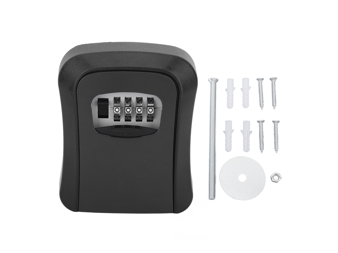 Caja De Llaves Con Cerradura De Combinación De 4 Dígitos Para Montaje En Pared Exterior De Alta Resistencia.