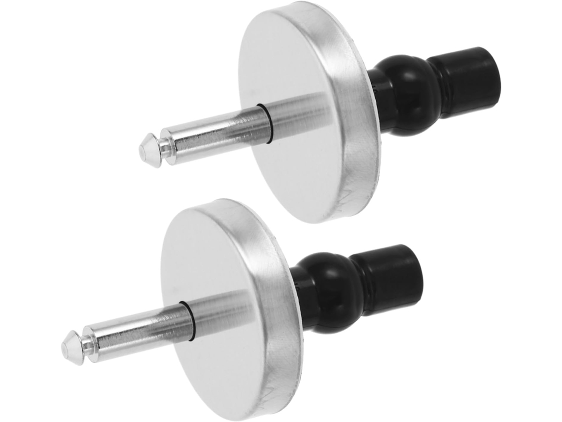 Fijaciones Superiores Universales Para Asiento De Inodoro En Acero Inoxidable Plateado, Paquete De 2 Tornillos.