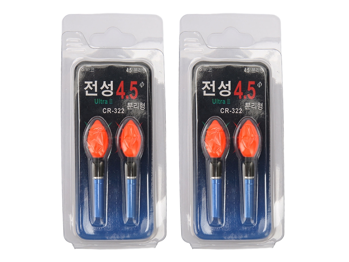 4 Unidades De Flotadores De Pesca Reutilizables Con Luz Y Bombilla Eléctrica Para Pesca Nocturna - Rojo