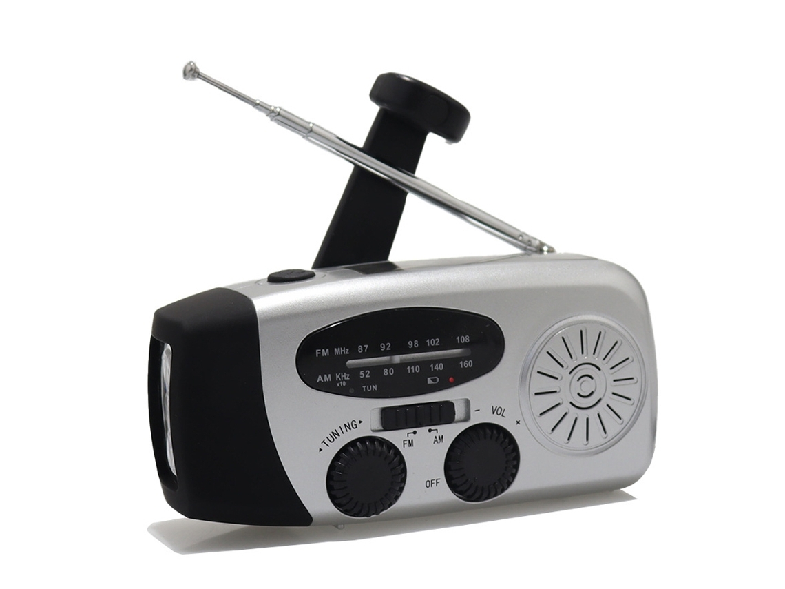 Radio Con Alarma Meteorológica Integrada De 1200 Mah, Linterna Led Integrada, Kit De Supervivencia Portátil.
