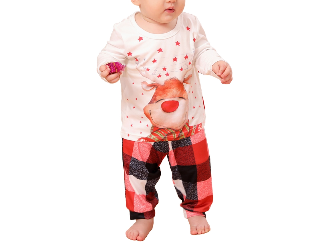 2026altiro-conjunto De Pijamas De Navidad Para Familia Suave Caliente Manga Larga Con Estampado Bonito Bebé 3-6m