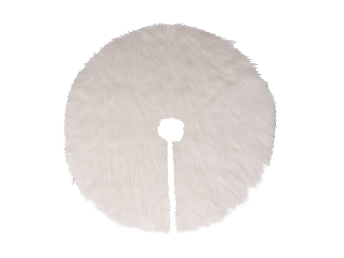 Abeto alfombra efecto piel banco D90cm - FEERIC LIGHTS & CHRISTMAS