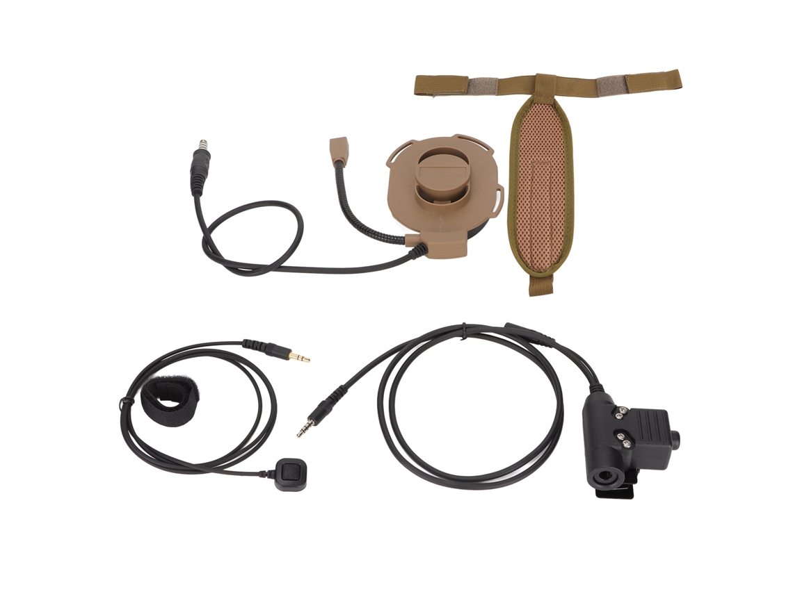 Auriculares De Motocicleta De Estilo Militar, De Un Solo Lado, Con Micrófono De Dedo Y Conector U94 De 3,5 Mm Para Teléfonos Móviles.