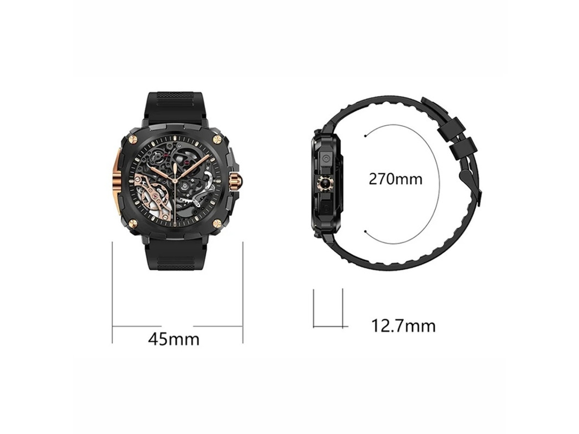 Reloj inteligente con construcción metálica, recordatorios de salud, diseño robusto, resistente al agua, seguimiento de deportes al aire libre para hombres, Pr Yizhood