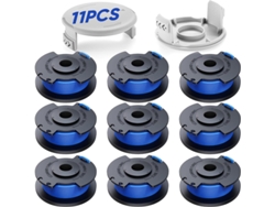 Paquete De 9 Carretes De Hilo Con 2 Tapas Para Desbrozadora Ryobi Ac14rl3a/ac14hca Henten Home
