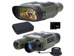 Binoculares de visión nocturna Bestvite de 32 GB, 7 aumentos, HD, IR, 400 m, navegación, caza, camping, color verde