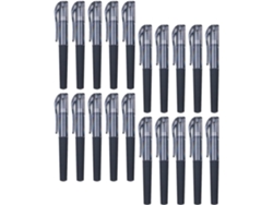 Paquete De 50 Mini Bolígrafos De Gel Negros, 0,5 Mm, Tamaño Viaje Con Tapa, Punta Fina Extra Suave.