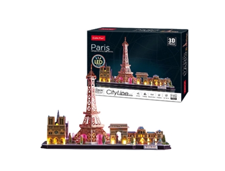 Puzzle VAN DER MEULEN Paris LED Puzle 3D 115 pieza(s) Edificios