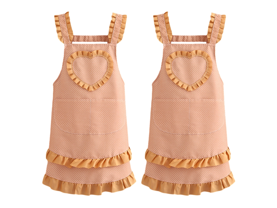 2 Piezas De Delantal De Lona Estilo Coreano Antimanchas, Transpirable Y Resistente Al Desgaste, Para Cocina, Ropa De Trabajo Para Mujer