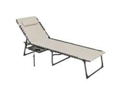 Respaldo Plegable Regulable 5 Niveles, Reposacabezas, 190x60x31cm, Crema