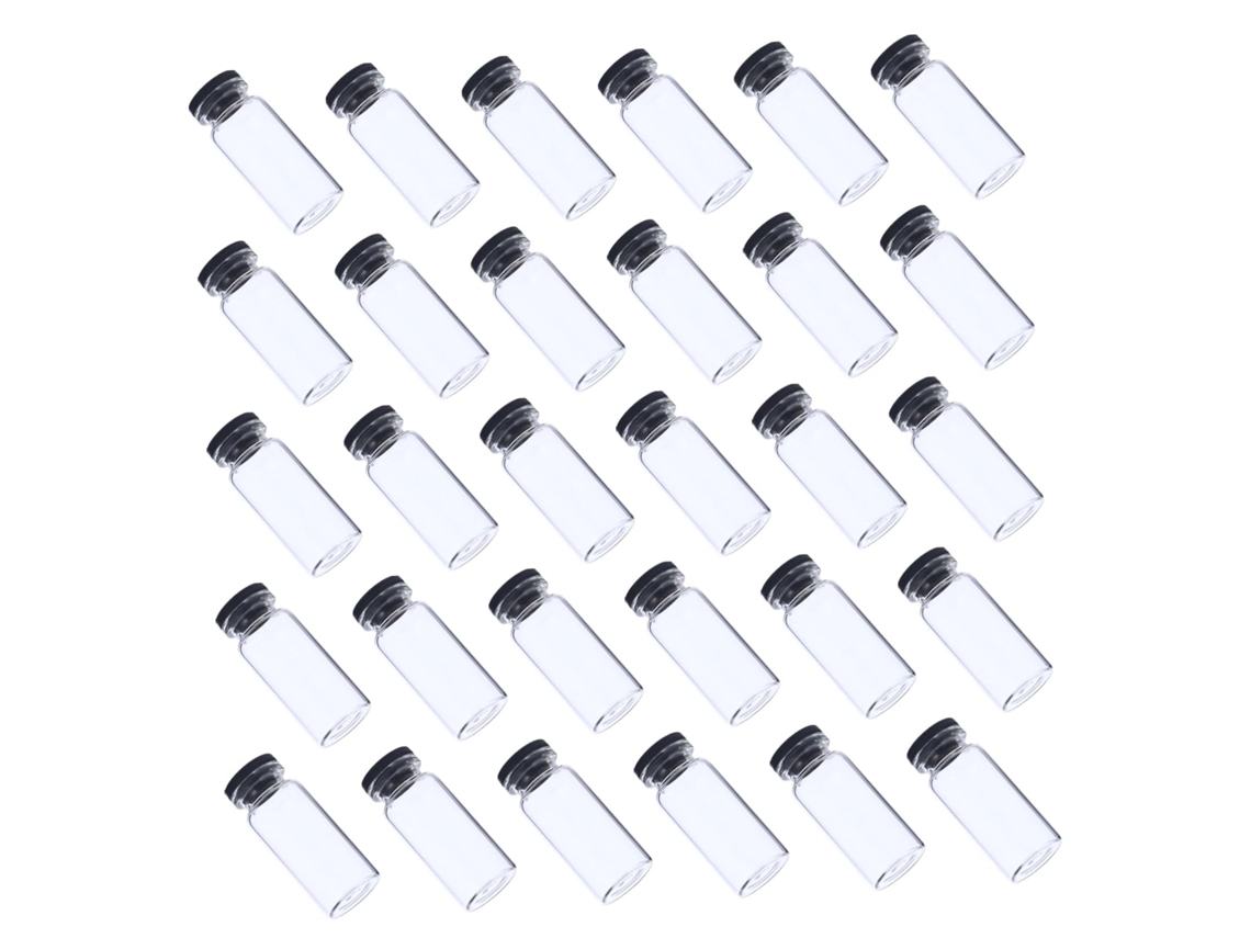 Frascos De Vidro Borossilicato Transparente De 10 Ml Com Tampa À Prova De Vazamentos.