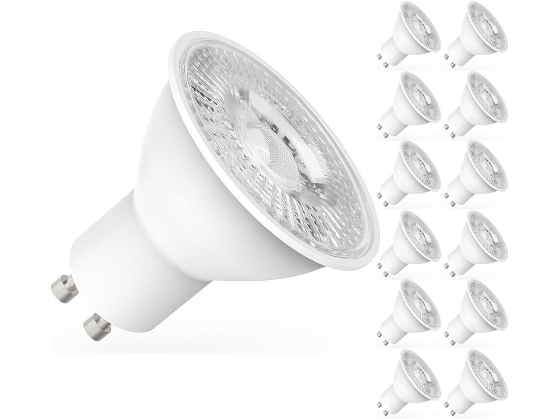 Bombillas Led Gu10 — 5w (equivalente A 50w) — 450 Lúmenes — Blanco Neutro 4000k — Iluminación De Bajo Consumo, Paquete De 12
