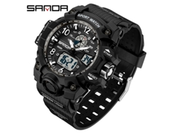 Reloj Deportivo Multifuncional Luminoso, Moderno Y A La Moda (blanco Y Negro para Mujer)