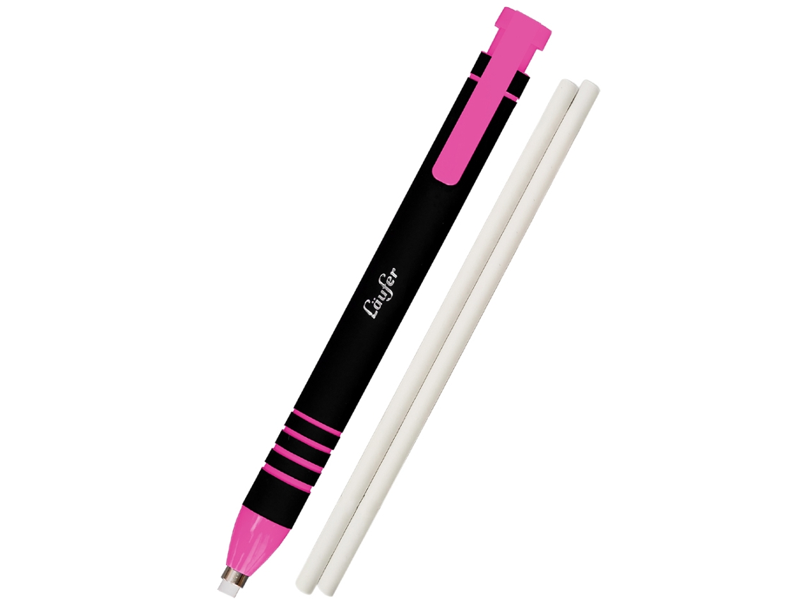 Bolígrafo Goma de Plástico Runner Incluyendo 2 Gomas de Repuesto Rosa LÄUFER