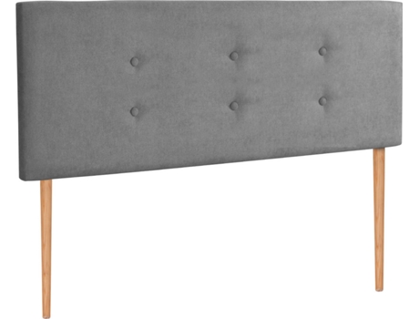 Cabecero DHOME con Patas (Gris - Tela - 150 x 5 x 105 cm)