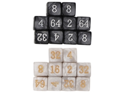 20 Dados De Plástico Numerados Con Esquinas Cuadradas Para Juegos De Mesa Y Enseñanza De Matemáticas.