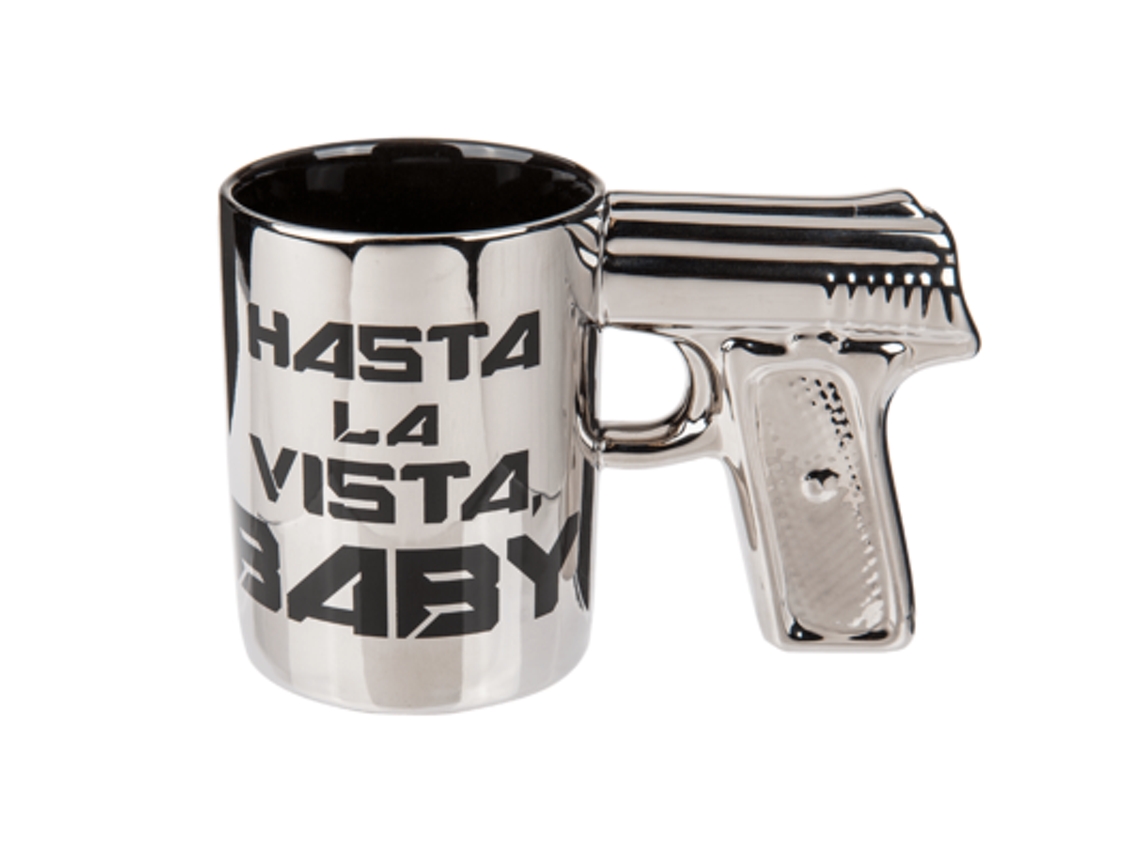 VPMKP-Taza de plata con empuñadura de pistola / Dimensiones : 15,5x8x10,4 cm OUT OF THE BLUE