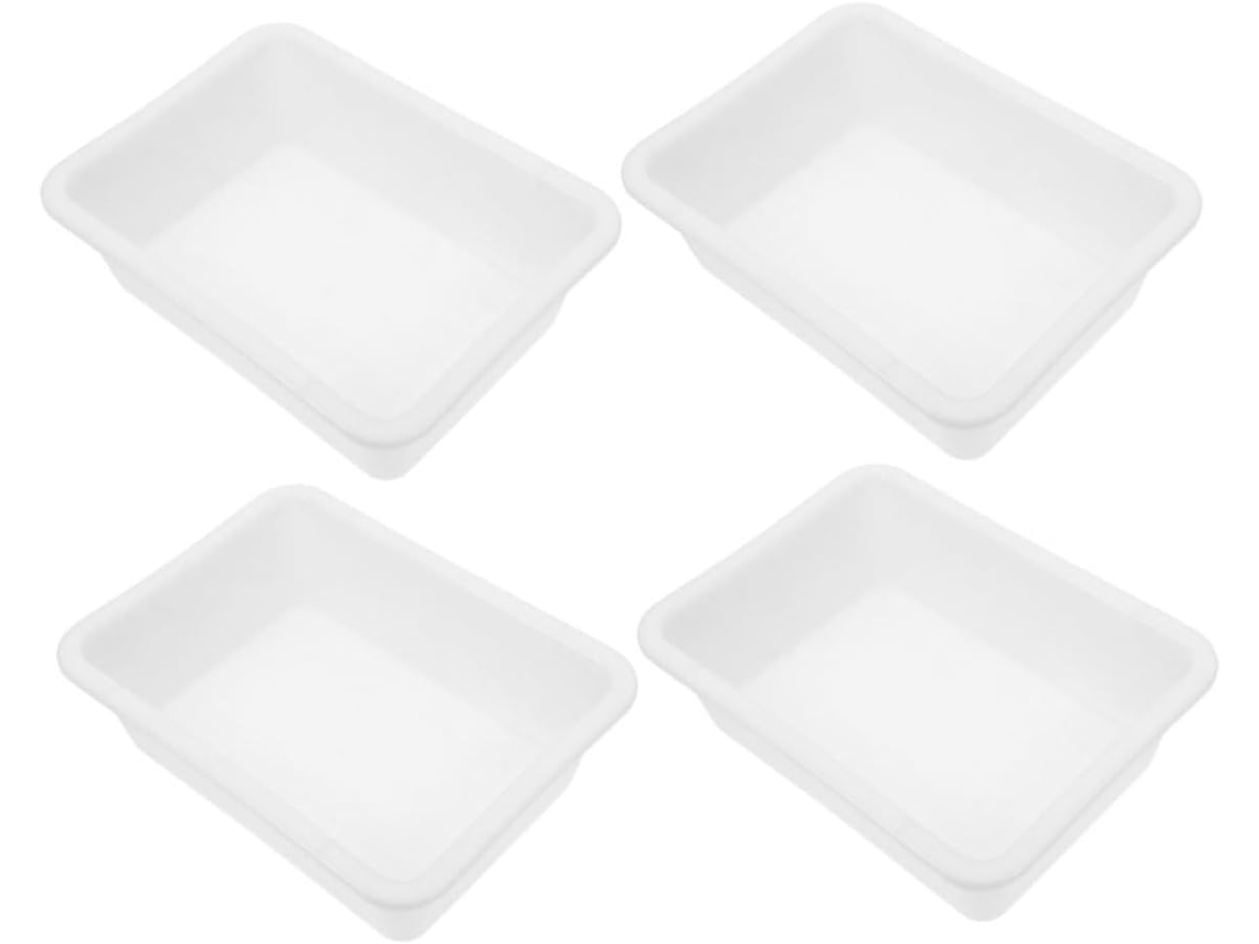 Juego de 4 bandejas de laboratorio antifugas. Slowmoose