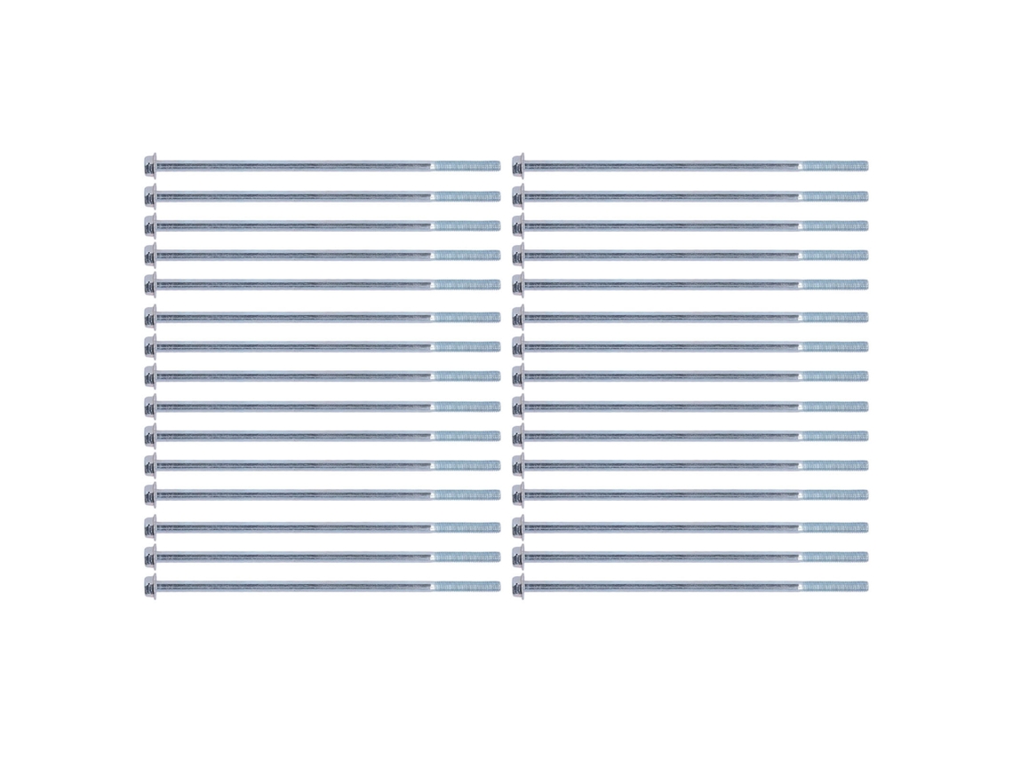 30 Tornillos De Acero Al Carbono De Media Rosca Con Cabeza Hexagonal Extendida, M6x165, Para Generadores