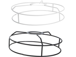 Juego De 2 Marcos Redondos De Metal En Blanco Y Negro, Soportes Resistentes Para Lámparas Colgantes, Suministros Para Bricolaje.