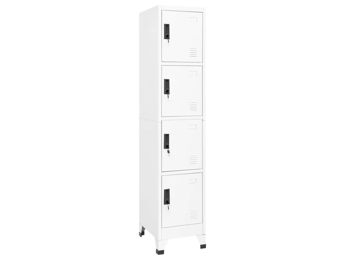 Armario 38x45x180 cm Acero Blanco DKD HOME DECOR