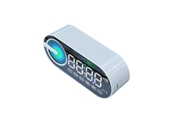 (g30 Blanco) Reloj Espejo Altavoz Bluetooth Inalámbrico Usb Luz Rgb