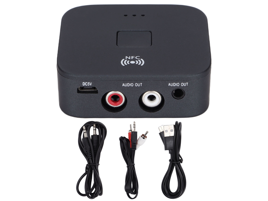 Receptor De Áudio Bluetooth 5.0 Com Porta 3.5mm E Rca Adaptador Sem Fio Para Carro Estéreo Home Theater