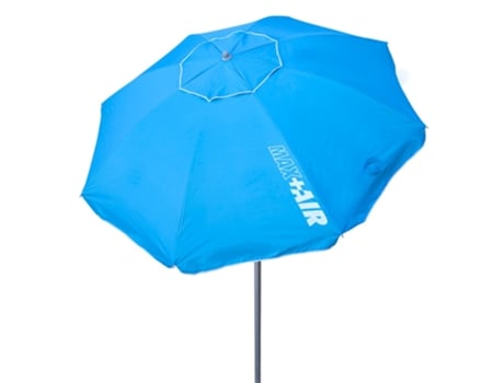 Sombrilla Playa Antiviento Ø200 cm con Mástil Inclinable y Protección Uv50 Azul AKTIVE