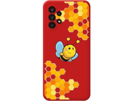 Carcasa para Samsung Galaxy A13 4G TUMUNDOSMARTPHONE Silicona Líquida Dibujos Rojo