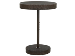 Mesa de jardín LOVELY HOME Comedor de Mimbre con Base Marrón (75,5 x 106 cm)