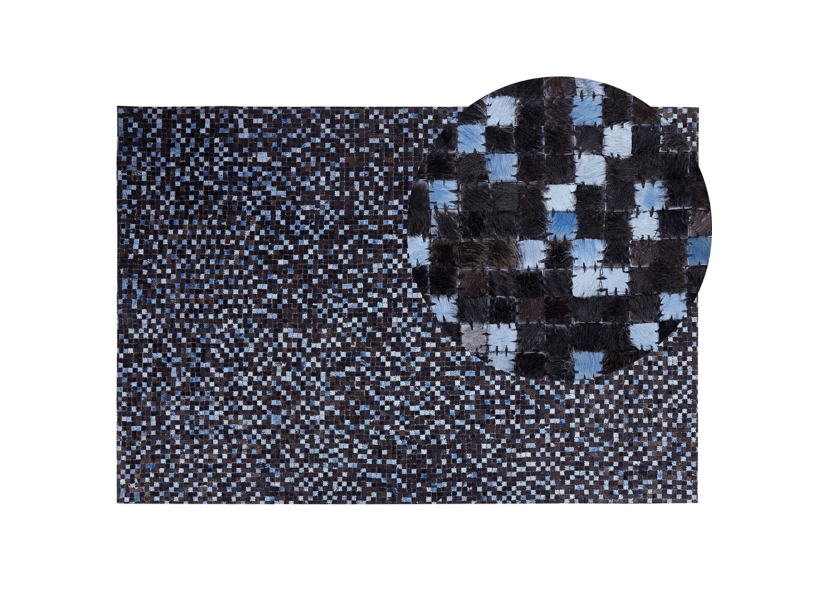 Alfombra BELIANI Ikisu de Piel de vaca Marrón 140x200