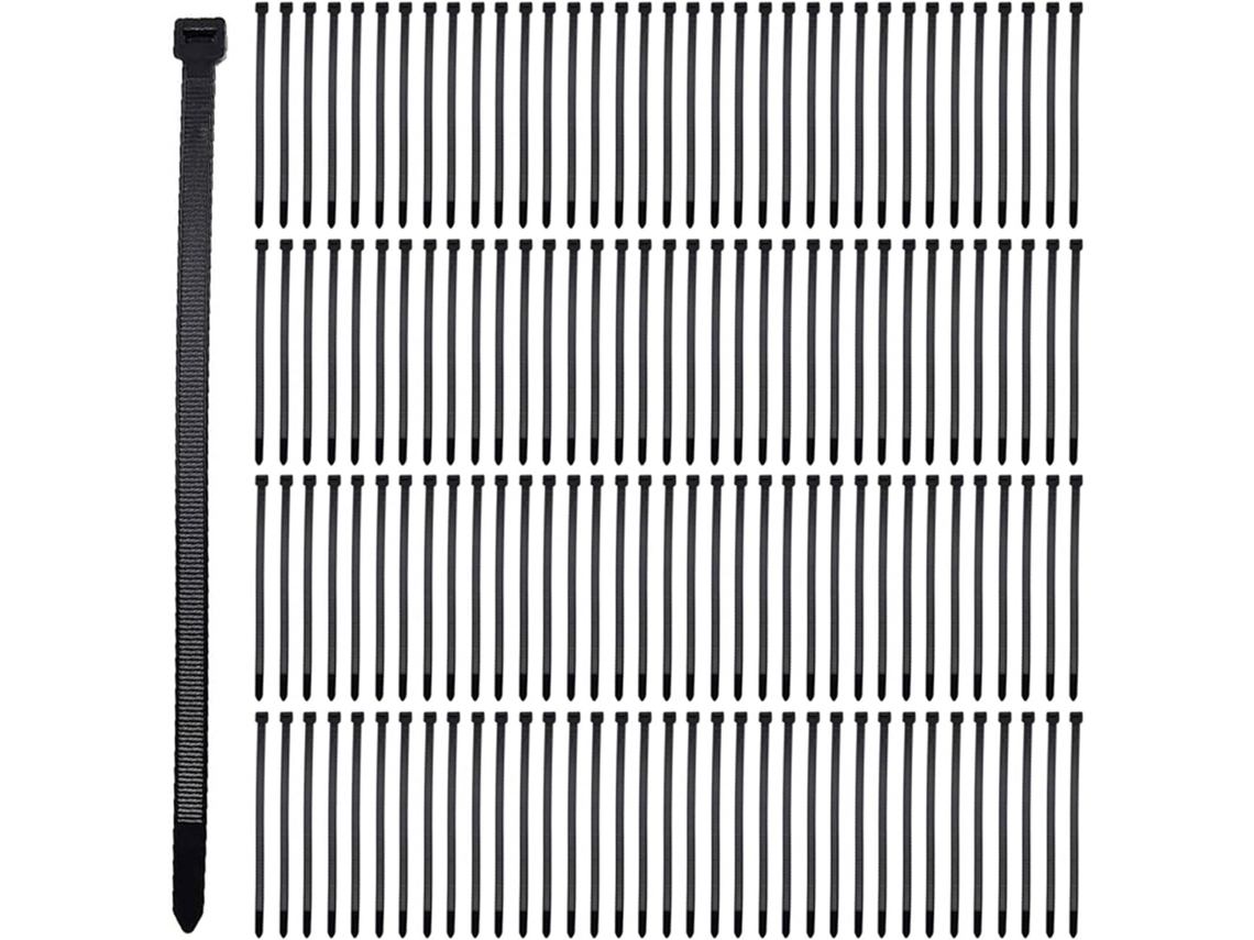 Paquete De 5 Bridas Para Cables Uv Ultra Negras, 300 Mm X 7,6 Pulgadas, Resistencia A La Tracción De 75 Kg.
