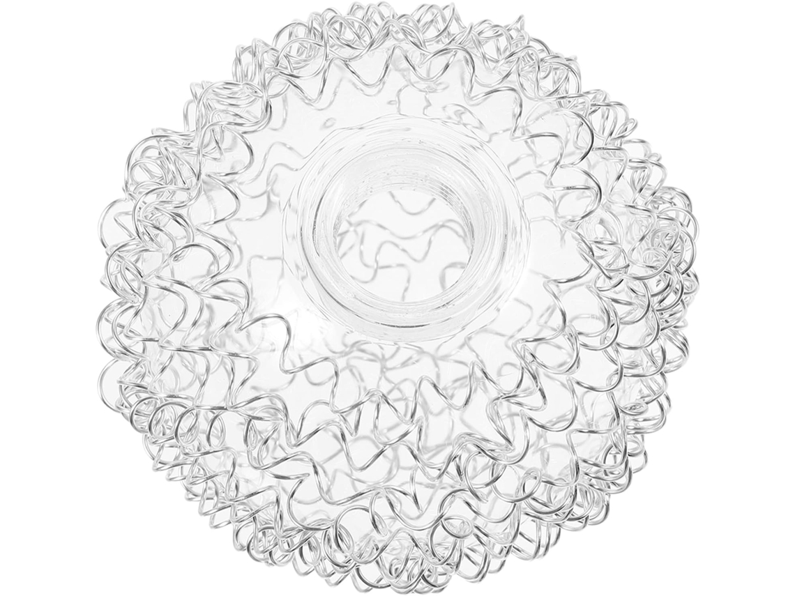 Globo De Cristal Transparente De Ømm Con Cable De Aluminio, Portalámparas De Repuesto Compatible.
