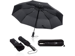 Paraguas Resistente A La Lluvia Y Al Viento, Con Funda Bolsa De Viaje - Plegable Automático, Hogar, Moderno, Funcional, Orden Eficiente