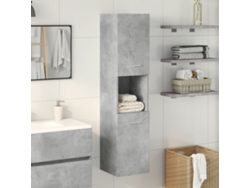 Mueble de Baño de Pared 30x30x130cm Deriv. Madera gris cemento Wsd64104 Casa encantadora