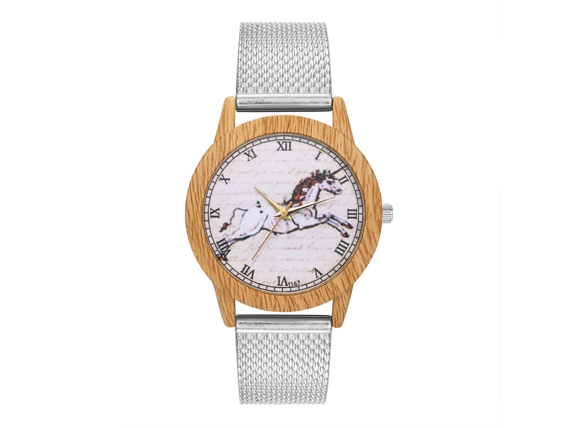 Reloj Analógico De Cuarzo Con Correa De Malla Simple Unisex Zhoulianfa (plata)