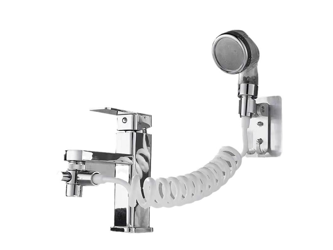 Conjunto Chuveiro Manual Con Manguera Montaje De Pared Para Champú Baño Bebé Lava Pet