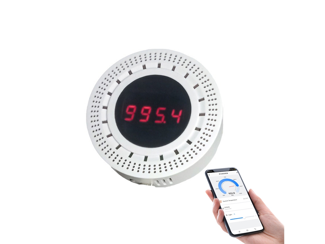 Sensor Inteligente De Presión Atmosférica Tuya Zigbee Con Detección De Temperatura Y Humedad