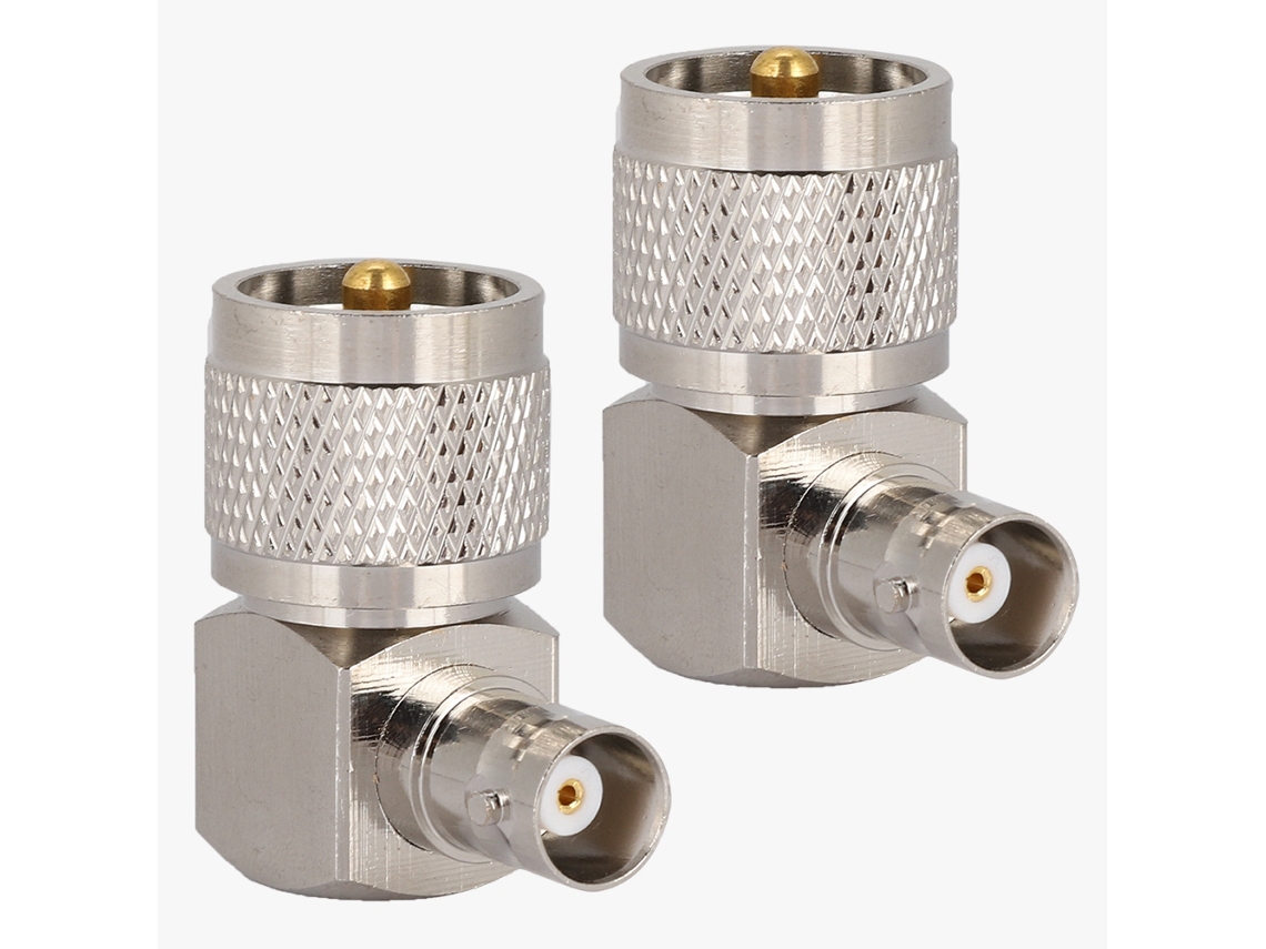 2 Adaptadores De Codo En Ángulo Recto Con Conector Bnc Hembra A Conector M Macho.
