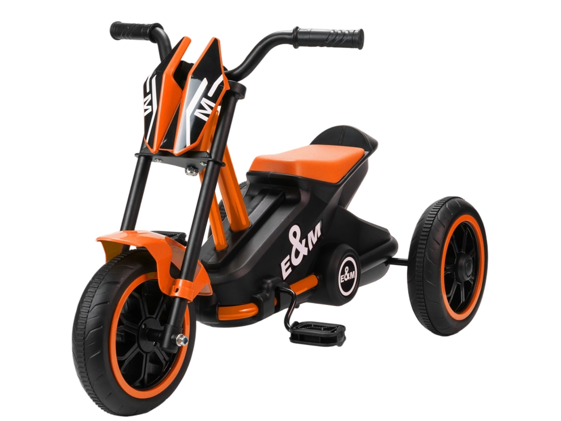 Triciclo Bicicleta Equilibrio Infantil Con Pedales Acero Naranja