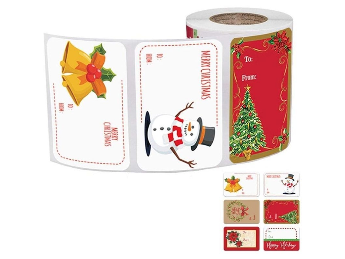 250 Pegatinas Navideñas Con 6 Diseños Diferentes, Pegatinas Decorativas Para Navidad