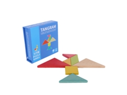 Ats-puzzle De Madera Tangram Geométrico Con Libro De Fotos Bloques De Construcción Juguete Educativo Para Niños