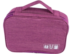 Besportble Estuche De Transporte De Algodón Y Lino Para Accesorios De Viaje Con Doble Cremallera Y Comparti...