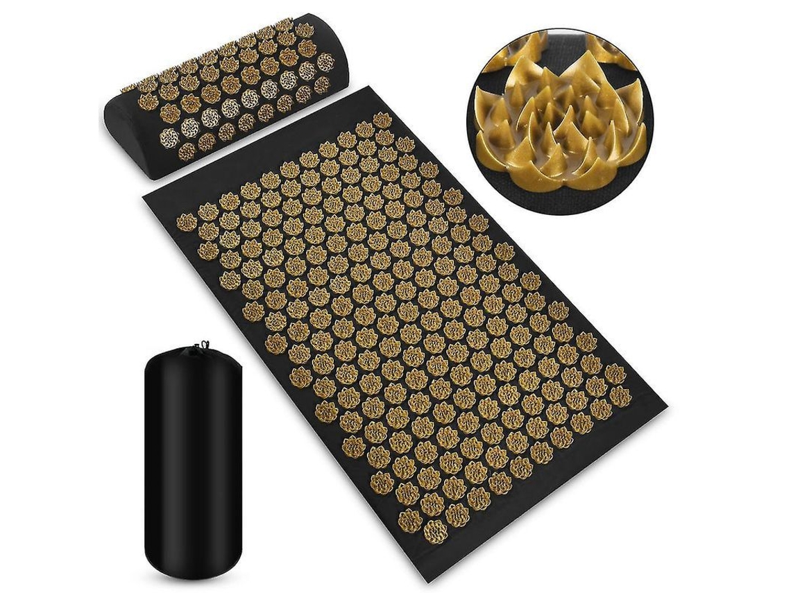 Esterilla Y Almohada De Acupresión Para Aliviar El Dolor De Espalda, Cuello Y Pies, Y Para La Relajación Muscular.