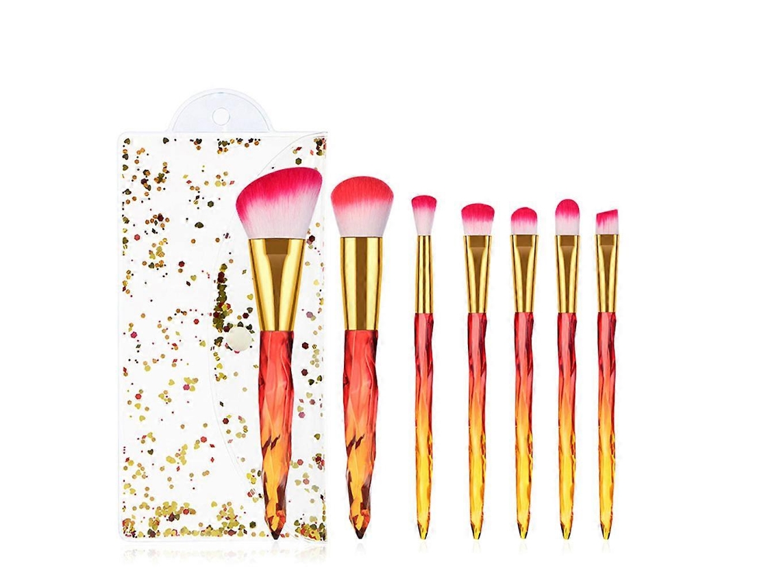 Set de brochas de maquillaje profesional con cristales brillantes para base, sombras de ojos, contorno y maquillaje femenino. Rosewell