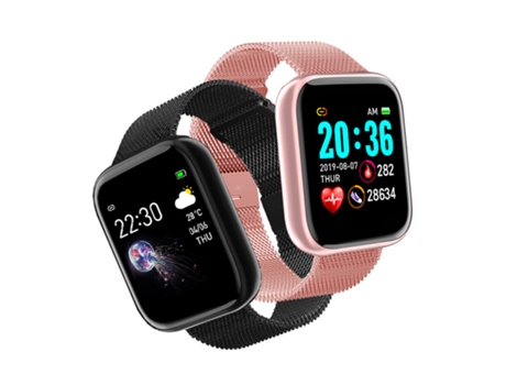 Smartwatch Full Touch HD resistente al agua con correa de acero rosa JL-EIGHT