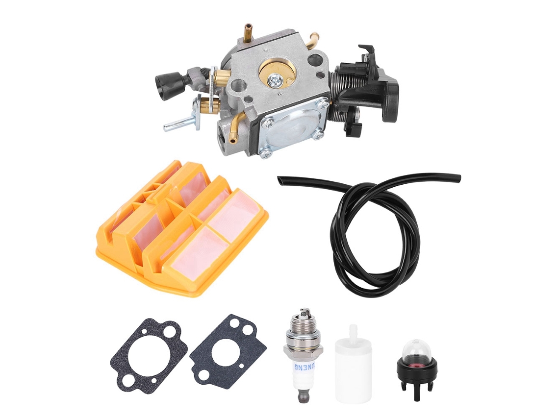 Kit De Carburador, Filtro De Aire Y Bola De Arranque Para Motosierras Husqvarna 445, 450, 445e Y 450e.