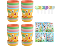 Kit De Manualidades Genérico De Macetas De Jardín De 4 Piezas: Obsequios Educativos Para Fiestas.