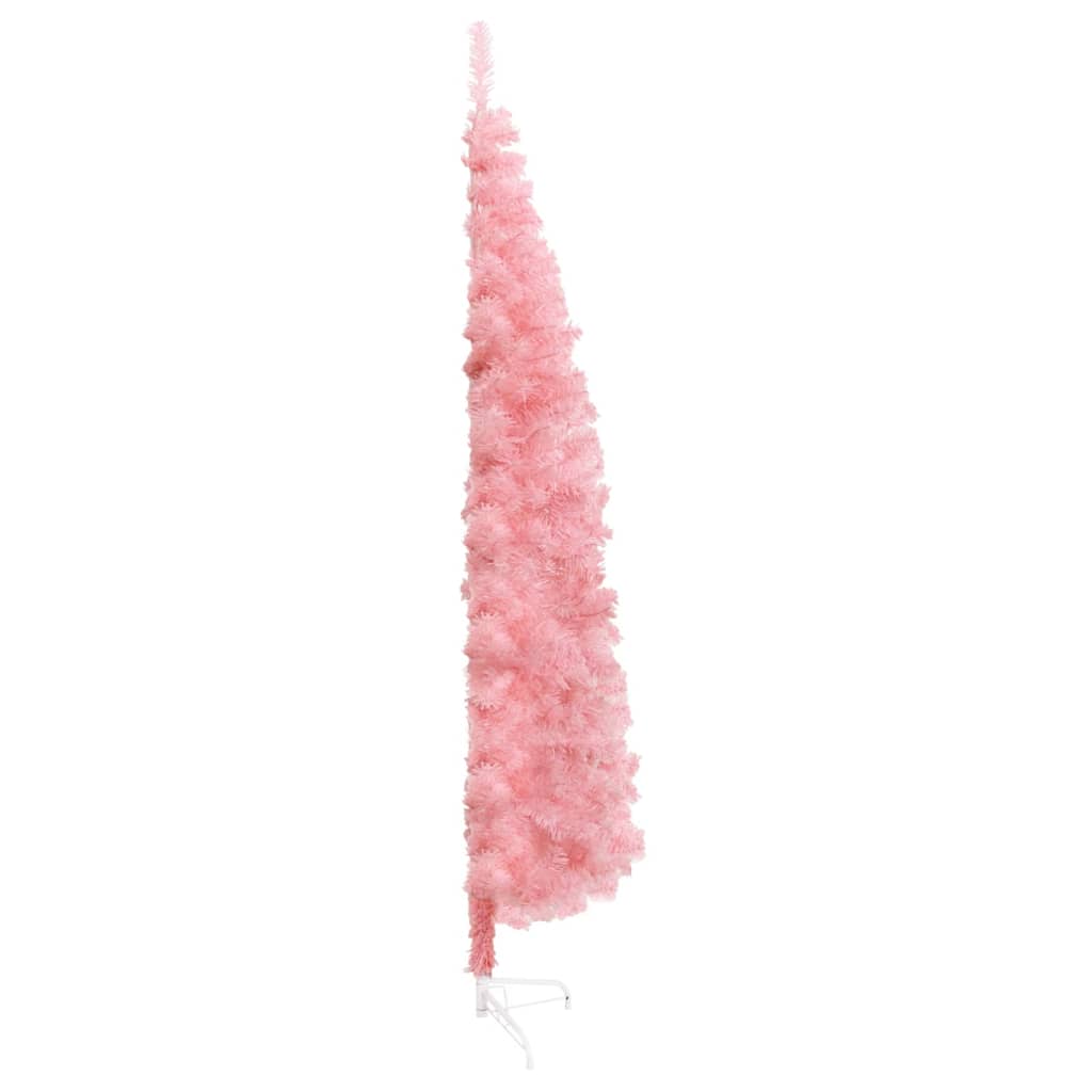 Medio Árbol De Navidad Fino Con Soporte 120 Cm VIDAXL (Rosa - 120 Cm)